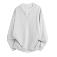 thumbnail image 2 of Blusas y camisas de manga larga con cuello redondo para hombre, sudadera deportiva de manga larga de color liso a la moda con bolsillo, top de poliéster para hombre, 2 of 9
