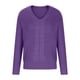 thumbnail image 4 of Puntoco Suéter Mujer Manga Larga Cuello En V Jersey Color Sólido Blusa Casual Tops Navidad Liquidación Puntoco Puntoco-4116, 4 of 8
