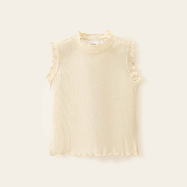 Toddler Kids Fashion Cute Solid Color Soft Sleeveless Lace Camisole