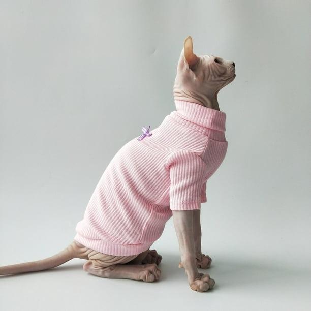 Elegant Warm DUOMASUMI Sphynx Cat Sweater Fashion Kitty Hairless Cat  Clothing Comfort Winter Dress for Sphynx Cat (XL)