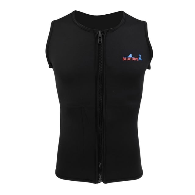 Chaleco de Neopreno Negro de para Hombre Chaleco con Cremallera Frontal , multicolor, S S