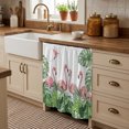 thumbnail image 2 of Pink Flamingos Cabinet Curtains for Kitchen 35"W x 35"L, Green Jungle Tropical Palm Leaves Botanical Laundry Sink Cabinets Magic Tape Short Curtain Privacy Panel for Bathroom Vanity Cabinets, 2 of 9