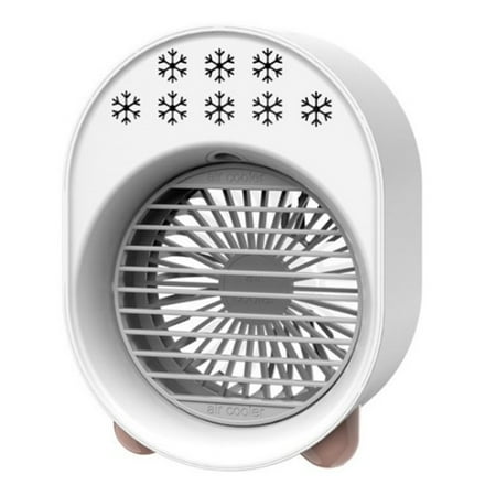 

Nuolin Mini Air Conditioner USB Fan Portable Cooler Bedroom Multi-function Rechargeable White Green Desktop 2021 Cooling