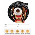thumbnail image 6 of 15 Inch Round Placemats Set of 6, Merry Christmas Non Slip Heat Insulation PP Table Mats, Winter Cartoon Xmas Deer Snowflake Washable Place Mats for Kitchen Dining Party Table Decor, 6 of 7