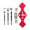 Red, variant on Wood Doweling Jig 6 /8 /10mm Drill Guide Hole Jig Vertical Centering Positioning Opener Carpentry Woodworking Tools