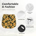 thumbnail image 4 of Susaid Vintage Black Plaid Sunflower Print Women's High Waisted Running Shorts Quick Dry Athletic Gym Track Workout Shorts Zip Pocket-Medium, 4 of 7