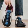 thumbnail image 2 of Men's Wide Toe Box Running Shoes Lace up Low Top Fashion Sneakers Retro Color Block Athletic Walking Shoes White Size 10, 2 of 8