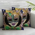 thumbnail image 3 of PHYHOO Mardi Gras Beads Mask Throw Pillow Covers, We Don't Hide The Crazy We Parade It Holiday Cushion Case Decoration for Sofa Couch, 3 of 5