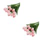 thumbnail image 1 of Kearding 10X simulación de PU Artificial ramo de flores falsas flores decorativas de boda vívidas para adornos del hogar rosa blanco rosa blanco 2Conjunto, 1 of 6