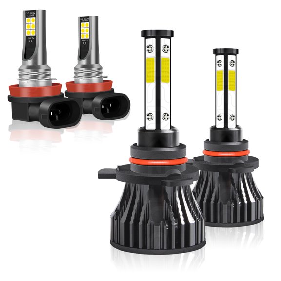 For Chrysler 200 2013 2014 2015 4PC 6000K LED Headlight Bulbs   Fog Lights Kit