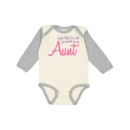 

Inktastic Cute Aunt Gift Baby Boy or Baby Girl Long Sleeve Bodysuit
