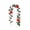 Green J, variant on Christmas Holly Garland with Berry & Poinsettia, 5.74ft Flexible Vine Garland with Green Leaves & Red Berries, Realistic Faux Greenery Hanging Decor for Mantel, Wall, Door & Holiday