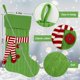thumbnail image 2 of alcetines de Navidad de punto con bufanda,calcetines colgantes clásicos de Navidad, decoraciones colgantes para fiestas de Navidad, hogar, chimenea(Verde)(1 pieza), 2 of 5