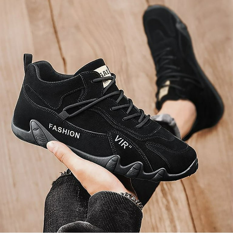 Fsqjgq Men's Fashion Shoes Mens Black White Shoes Lace Up