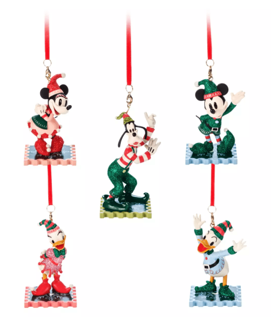 Disney Parks Making Christmas Magical Sketchbook Ornaments Set of 5