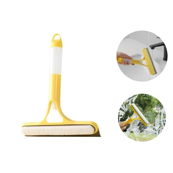 Shower Glass Squeegee,QZS Multi-Function Squeegee Tool for Shower,Yellow Window Cleaning Squeegee for Shower Glass,Mirror