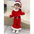 thumbnail image 5 of Conjunto de pantalones navideños verdes para niñas, 3 piezas, sombrero, camiseta y pantalones, disfraz de elfo, fiesta familiar de Año Nuevo, juego de rol, actuación, 5 of 5