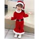 thumbnail image 5 of Conjunto de pantalones navideños verdes para niñas, 3 piezas, sombrero, camiseta y pantalones, disfraz de elfo, fiesta familiar de Año Nuevo, juego de rol, actuación, 5 of 5
