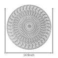 thumbnail image 3 of LQCrafK Round Placemats Set of 6,  Place Mats for Dining Table, Washable Vinyl Placemats, Silver, 3 of 7