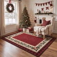thumbnail image 2 of KUETH 5'x7' Christmas Machine Washable Area Rug, Non-Slip Rugs for Living Room, Bedroom and Dining Area, Red, 2 of 8