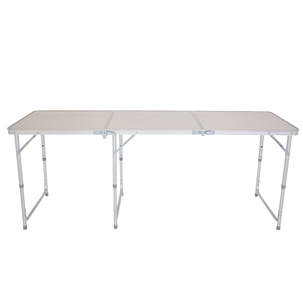 Aluminum Alloy Folding Table White, 180x60x70cm