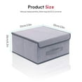 thumbnail image 2 of Onlyeasy Foldable Storage Bins Cubes Boxes with Lid - Storage Box Cube Cubby Basket Closet Organizer Pack of 2 with Leather Handles for Closet Bedroom, 2 of 2
