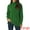 Green, variant on Unique Bargains Women's Turtleneck Long Sleeve Spilt Hem Tunic Pullover Sweater S Green