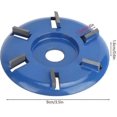 thumbnail image 4 of Stump Remover Angle Grinder Wood Carving Disc 6 Tooth Chain Saw Cutter Woodworking Blade Tool (Flat Edge), 4 of 5