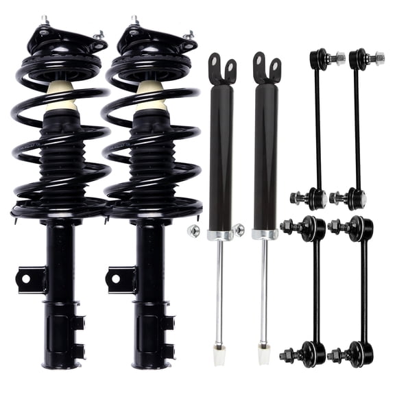 CCIYU 8 PCS Set of Suspension Strut and Coil Spring Assembly for Hyundai for Elantra 2007-2010 172305 172306 349085 K750032 K750102