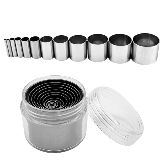 WINDLAND 12Pcs Hollow Hole Punch Set Jewelry Tool Stainless Steel Craft Accessories Set