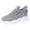 Grey, variant on TIREOW Women’s Fashion Athletic Running Slip-on Sneakers - Breathable Mesh Lace - Up Shoes with White Soft Sole and Stylish Accents​ Tennis Sneakers