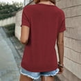 thumbnail image 5 of kamemi Shirt Women Women's Long Sleeve Cotton T-shirt, Lightweight Crewneck Tee(Red,XL), 5 of 7