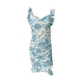 thumbnail image 5 of Women's Beach Dress with Sleeveless V Neck, Ruffle Hem, and Floral Print, 5 of 6