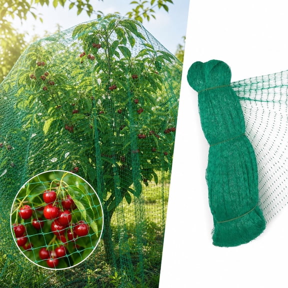 Tutuviw Bird Netting Garden Netting Pest Barrier,Cicada Netting for Garden Against Birds, Deer,Squirrels(13 x 19.8ft Green)
