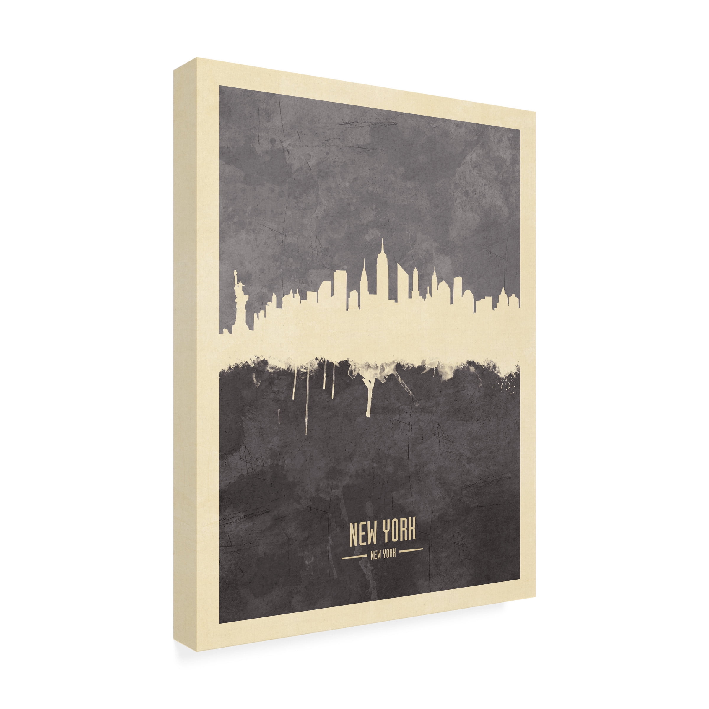Michael Tompsett 'New York City Skyline Gray' Canvas Art