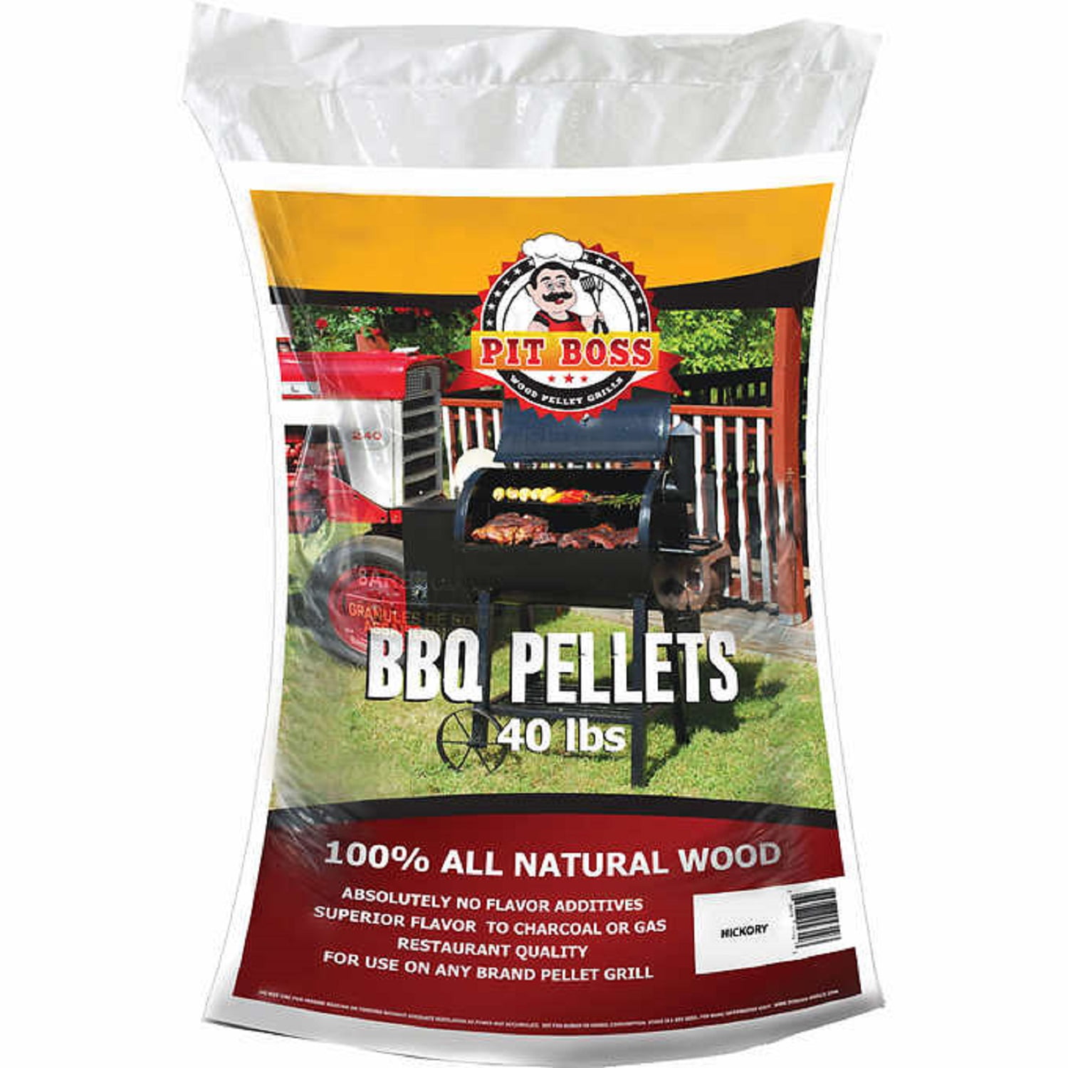BBQ Pellets. 18kg Pit Boss Hickory Natural Hardwood BBQ Pellets that