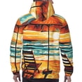 thumbnail image 7 of Naloa Beach Umbrella Sunset Men's Casual Hooded Collar Drawstring Hoodies Pullover Sweatshirts Casual Long Sleeve Shirts-Medium, 7 of 7