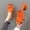 Orange, variant on Women's Square Toe Fly Knit Chunky Heel Slide Sandals Casual Summer Dressy Mules for Women