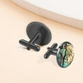 thumbnail image 6 of Tree Elegant Dress Shirt Cufflinks Set for Men, Made of Stainless Steel, Ideal for Formal Occasions, 6 of 6