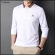 thumbnail image 3 of TaobooTop Calidad Nueva Marca de Moda Camisa Polo Lisa Para Hombre Algodón Casual Manga Larga Tops de Color Sólido Ropa de Hombre de Estilo Inglés, 3 of 4
