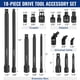 thumbnail image 2 of Juego de accesorios para herramientas de accionamiento WORKPRO, 18 piezas con estuche, 2 of 8