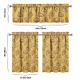 thumbnail image 6 of Kitchen Curtains 36 Inch Short - 3 Panel Set, Seashell Starfish Nautical Print, Rod Pocket Window Curtain for Tropical Beach Farmhouse, Sea Coral Cute Design, Easy Wash, 6 of 6