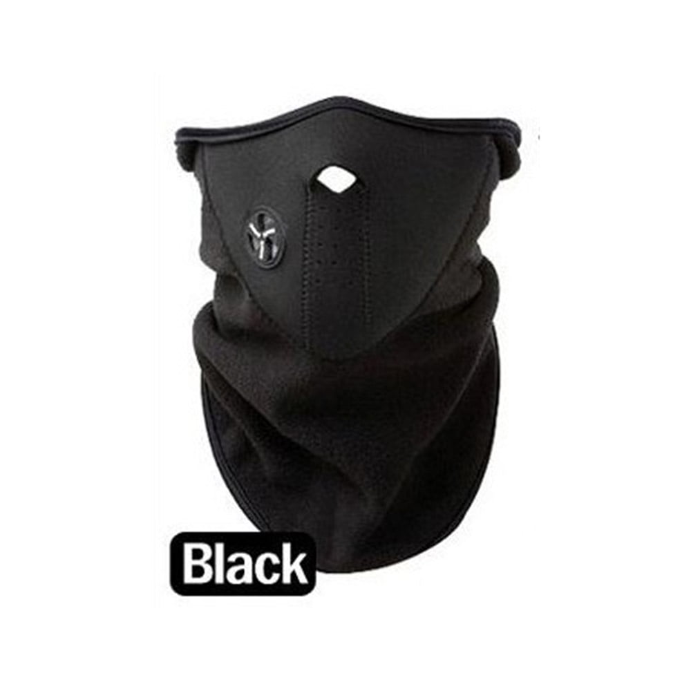 US Outdoor Unisex Winter Warm Fleece Black Cycling Ski Breathable Half Face Mask 