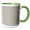 Green/White, variant on 3drose, Charcoal Gray, Small Diamond Damask Pattern, 15oz Two-tone Red Mug