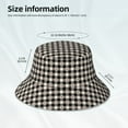 thumbnail image 4 of Vsdgher Black Plaid Heart Print Bucket Hat for Men&Women Bucket Hat Reversible Summer Double-Side-Wear Travel Gardening, Beach, Camping, Hiking, Fishing Cap, 4 of 5