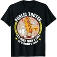 thumbnail image 2 of 100% Cotton Public Tooter Funny Inappropriate Embarrassing Adult Humor T-Shirt, 2 of 5