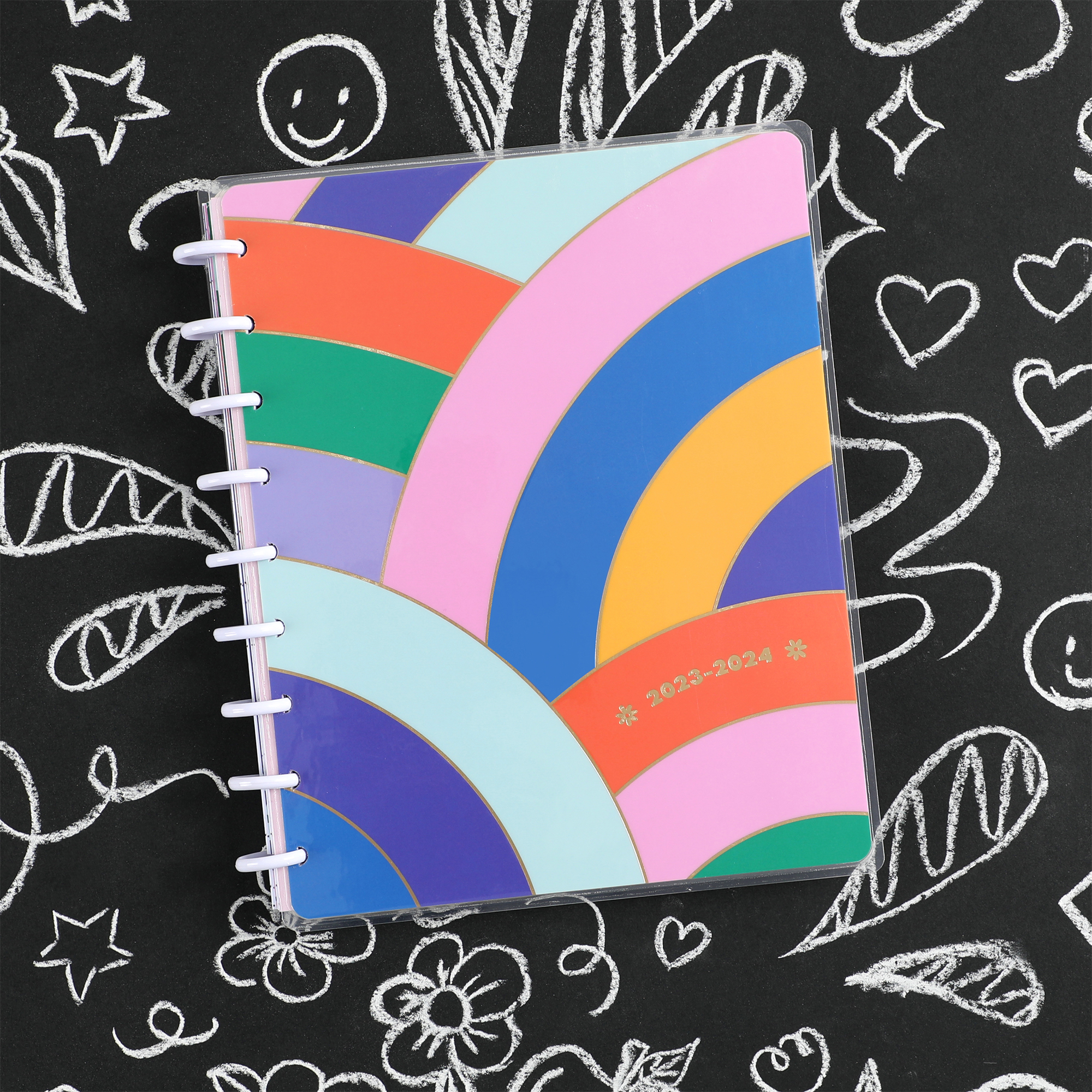 Simply by Happy Planner, Monthly Weekly Planner, Flower Pop, 8.8 x 9.8, July 2023 - June 2024