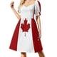 thumbnail image 1 of Canadá: Bandera canadiense (roja y blanca) Vestido de manga corta Ropa femenina Vestido de mujer Ropa Vestidos Vestido de gala, 1 of 7