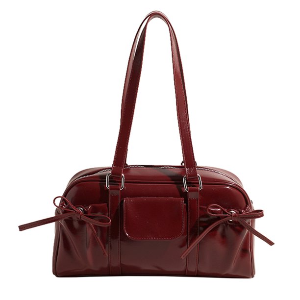 Bolso Vintage para Axila Informal Hombro Con Lazo Mujer Cuero PU Múltiples Bolsillos Compras Y Fecha