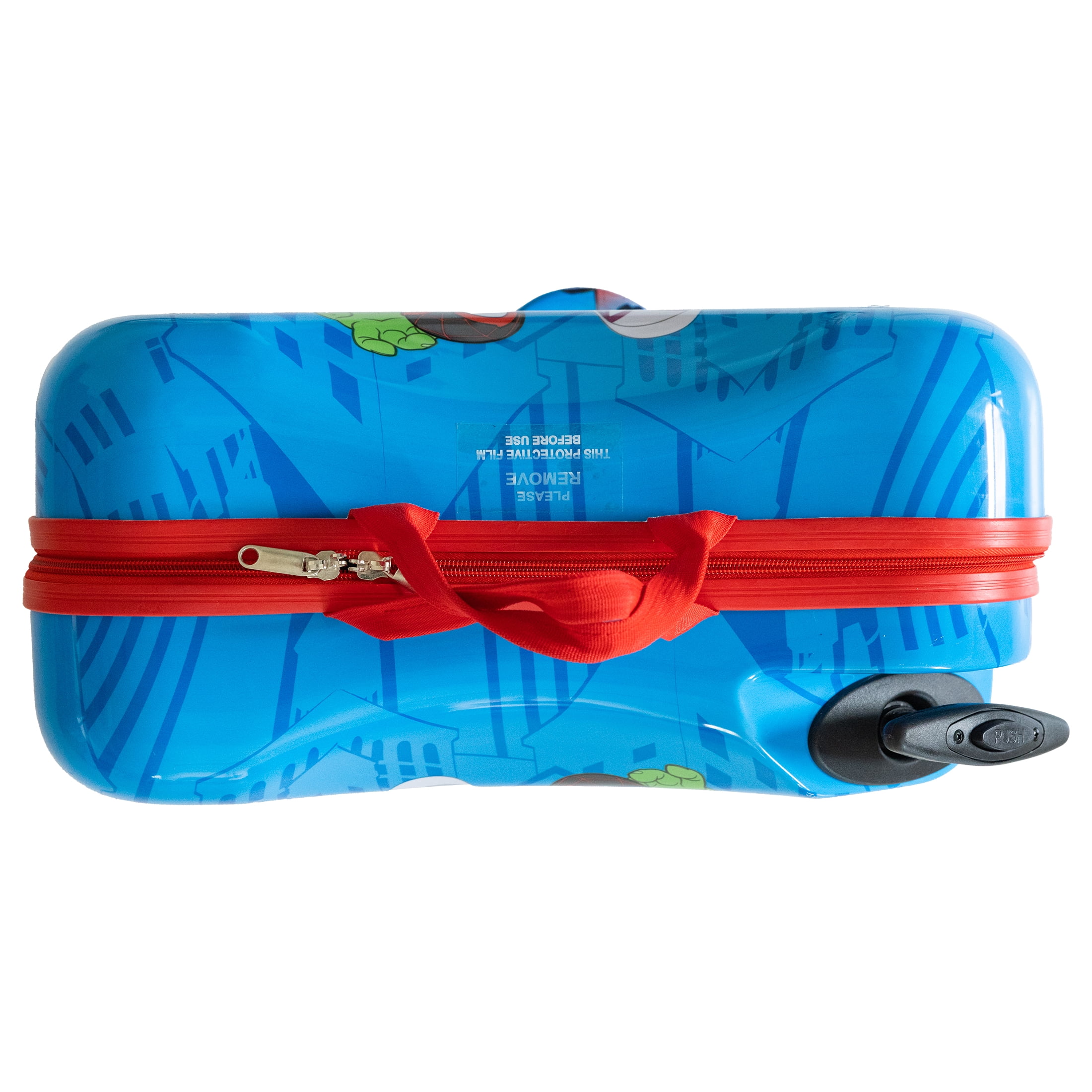 Kid's Marvel Spidey and Friends Superhero Character Ride On Scooter Hardside Luggage for Boys and Girls -Blue
